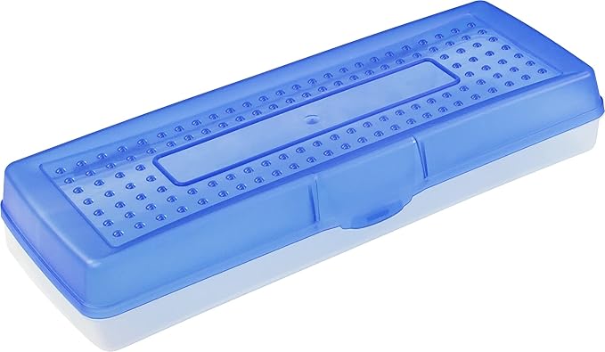 Storex Stretch Pencil Box, 5.6 x 13.4 x 2.52 Inches, Assorted Colors, Color Assortment Will Vary, Case of 12 (61620A12C)