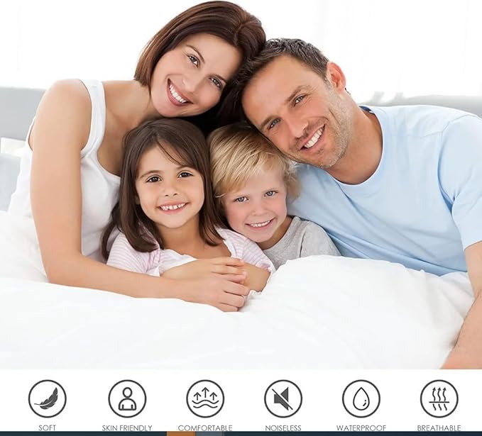 Utopia Bedding Mattress Protector Zippered Twin Size, 100% Waterproof Bed Bug and Dust Mite Proof Mattress Encasement, Absorbent 6 Sided Mattress Cover