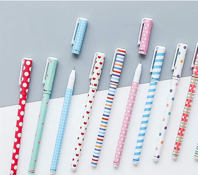 Cute Colorful Gel Ink Pens Roller Ball Fine Point 10 Pcs (0.5 mm)