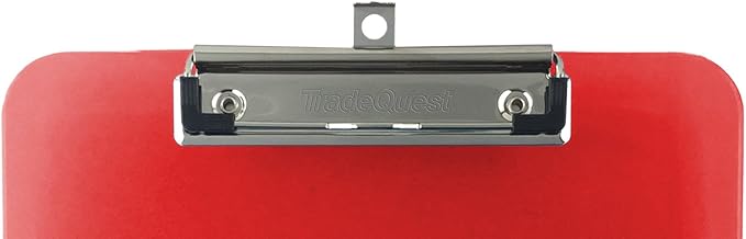 Trade Quest Plastic Clipboard Transparent Color Letter Size Low Profile Clip (Pack of 6) (Assorted)