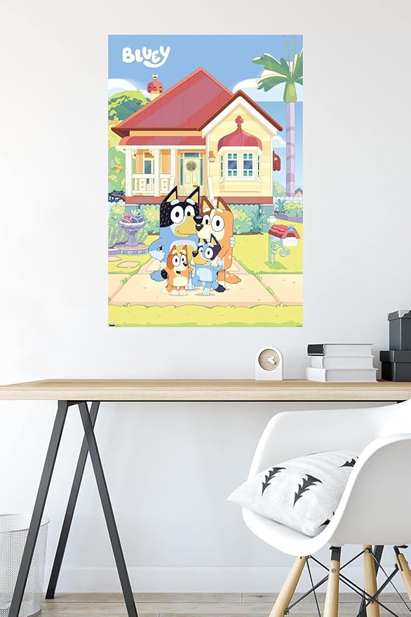 Bluey - Family Wall Poster, 34L" x 22.4W", Unframed Version
