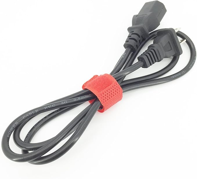 Pasow 50pcs Cable Ties Reusable Fastening Wire Organizer Cord Rope Holder 7 Inch (Red)