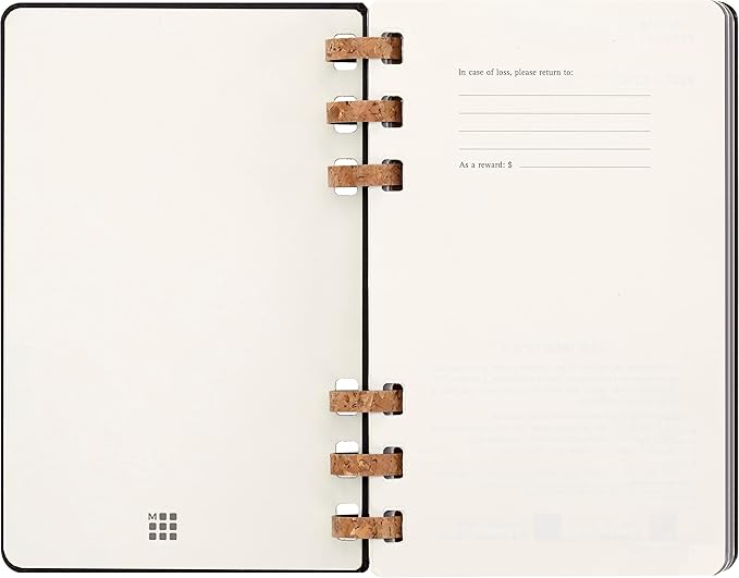Moleskine 2024 Spiral Academic Planner, 12M, Large, Black, Hard Cover (5 x 8.25)