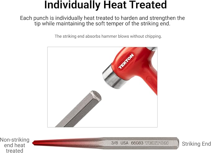 TEKTON 1/2 Inch Center Punch | 66085 | Made in USA