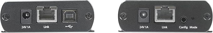 StarTech.com 2 Port USB 2.0 Extender Hub Over Cat5e/Cat6 Cable (RJ45) - 330ft/100m Industrial Metal USB Extender Adapter Kit w/ESD Protection - Externally Powered - 480 Mbps (USB2002EXT2NA)