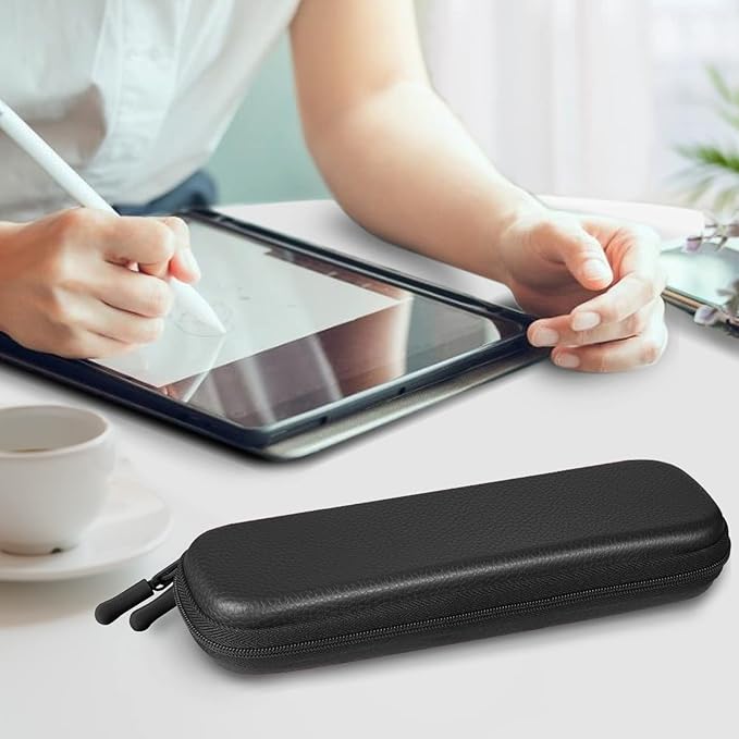 Fintie Holder Case for Apple Pencil Pro, Apple Pencil (USB-C / 1st / 2nd Generation), PU Leather Carrying Bag Sleeve Compatible with Pen, USB Cable, Samsung Stylus, Black