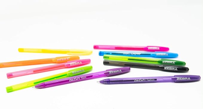 Zebra Pen Doodlerz Gel Stick Pen with Display Cup, Smooth Gel Ink, 1.0mm, Assorted Ink Colors (41950) (Pack of 1, 50 Count Total)