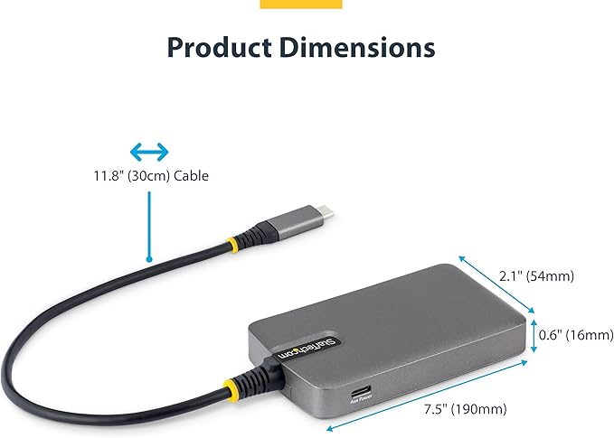 StarTech.com 4-Port USB-C Hub, 5Gbps Data Transfer, Bus-Powered USB 5Gbps Splitter, 4X Type-A Ports Extender for Laptops, Compatible with MacBook, Dell XPS, Surface Pro, Chromebook