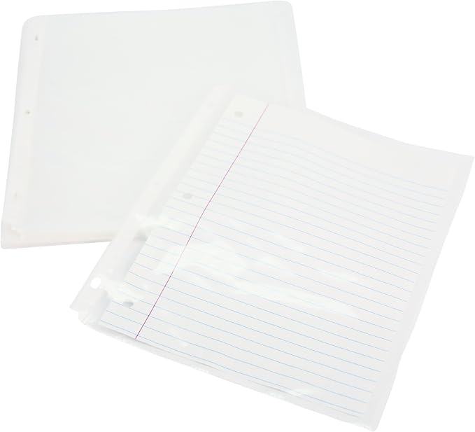 School Smart Top Load Heavyweight Polypropylene Non Glare Sheet Protectors - Pack of 50 - Clear - 084904