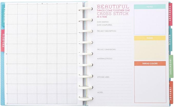 Simplicity Vintage 12 Monthly Projects Cross Stitch Planner Kit