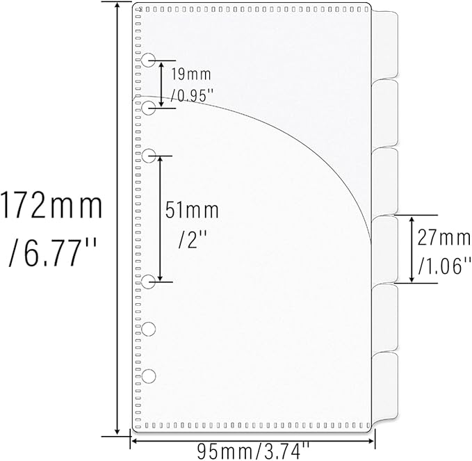 NatSumeBasics 6 A6 Cash Envelopes Frosted 0.3mm PP A6 Binder Pocket Dividers with Label Sticker for 6 Ring Budgeting Planner Inserts Supplies Accessories (6 Frosted)