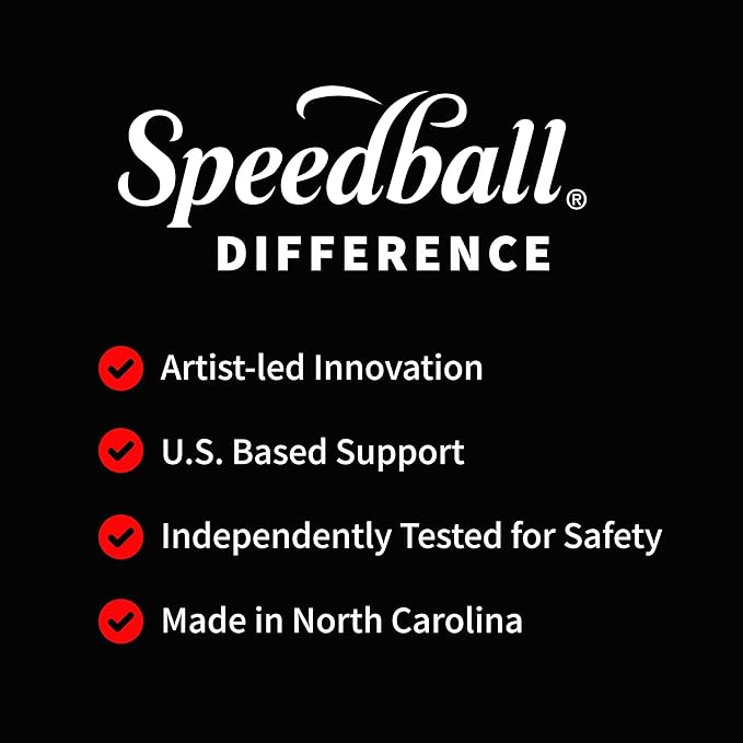 Speedball Acrylic Screen Printing Ink, 8 oz, Black for Paper Prints, Made in USA