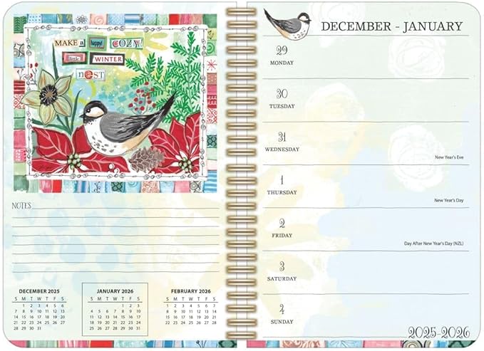 Lang, Happy Life 2026 Planner, 6.5'' X 9'', Weekly Calendar with Stapled Binding