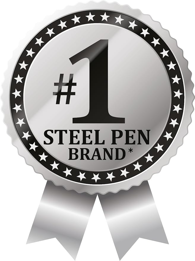 Zebra Pen F-301 Ballpoint Blue Ink Fine Point 0.7mm Pen, Easy-Glide Ink, Stainless Steel Retractable, Non-Slip Grip, Professional Design, Ideal for Office, Journal and Planner Use, 12-Pack (27120)
