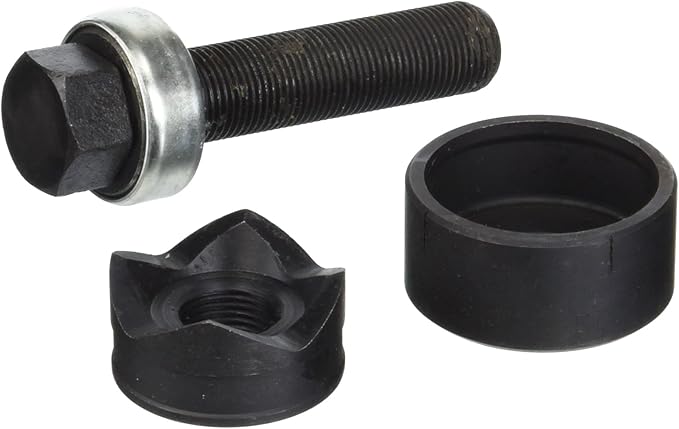 Gardner Bender Size, Color KOS-500B Slug-Out Mechanical Knockout Set, Contractor Punch, Die & Drive Screw, ½ Conduit Pipe Cutting Diameter, 10 Mild Steel & 12 AWG Stainless Steel