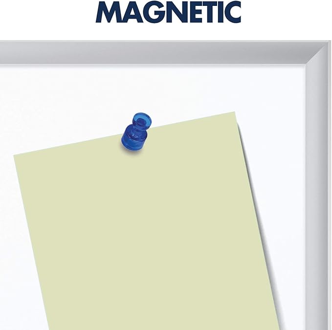 Quartet Magnetic Dry Erase White Board, 2' x 1-1/2 Whiteboard, Nano-Clean Surface Resists Ink Stains, Silver Aluminum Frame (SM531)