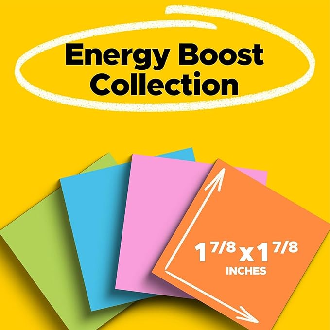 Post-it Energy Boost Collection Super Sticky Note, 4-inch x 6-inch, Lined, 45 Sheets/Pad, 24 Pads/Pack (660-24SSAU-CP)