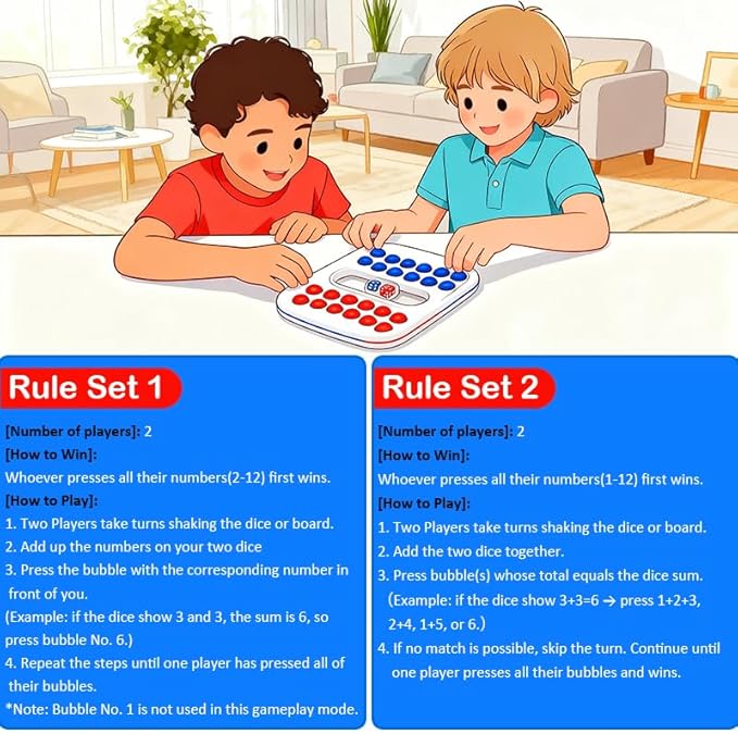 Pop Math Game for Kids - Addition & Subtraction Game - Educational Toys Learning Toys for Kids 4 5 6 7, Math Game for Preschool Kindergarten Boys Girls, 2 Player