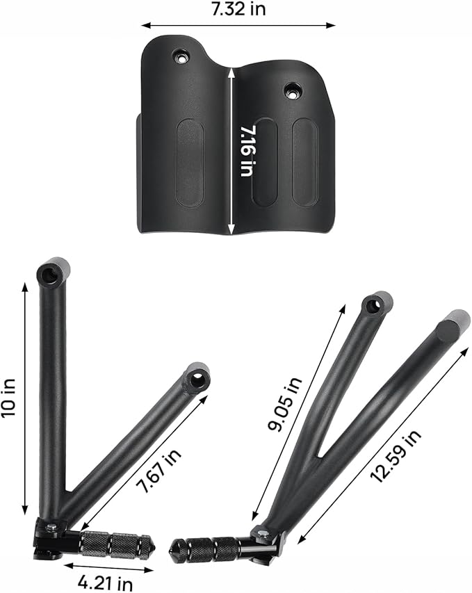 KEMIMOTO Passenger Footpegs Mount Kit Foldable Foot Rest Pedals Set Compatible with Sportster S RH1250 2021 2022 2023 2024 2025
