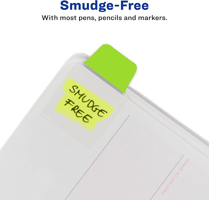 Avery Mini Ultra Tabs, 1" x 1.5", 2-Side Writable, Assorted Neon Colors, Repositionable Tabs, 40 Per Pack, 120 Total (3-Pack of 74759)