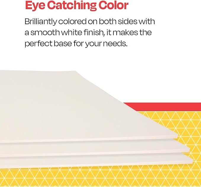 School Smart Railroad Poster Board Paper, 22 x 28 Inches, 4-Ply, White, Pack of 100