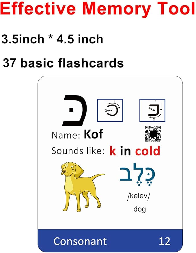 Biblical Hebrew Alphabet Flash Cards