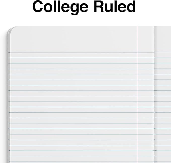 STAPLES Composition Notebook, College Ruled, 100 Sheets, Assorted Colors, 4‑Pack
