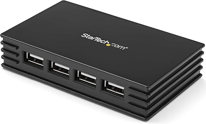 StarTech.com 7 Port USB 2.0 Hub – Portable and Compact – Bus Powered USB 2.0 Extender – USB Multiport Expander, TAA (ST7202USB)