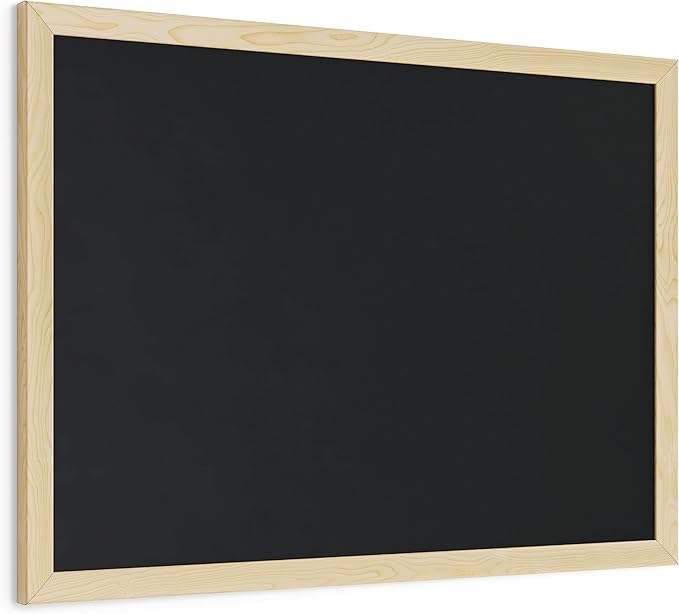 U Brands Chalboard, 18" x 24" Inches, Light Birch Wood Frame (310U00-01)