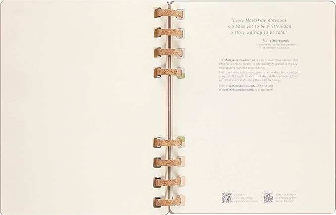 Moleskine 2024 Spiral Academic Planner, 12M, Extra Large, Crush Almond, Hard Cover (7.5 x 10)