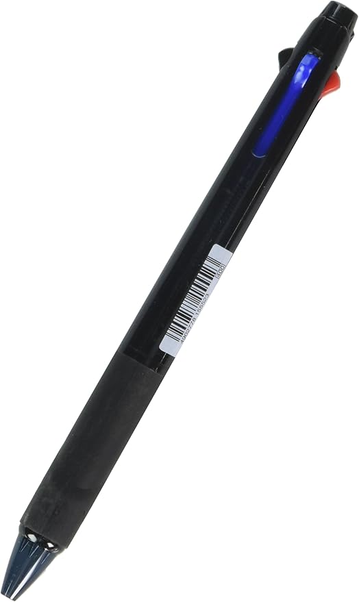 Uni Ballpoint Pen Jetstream 3 Color Black, Red, Blue Ink 0.5mm, Transparent Black (SXE340005T.24)
