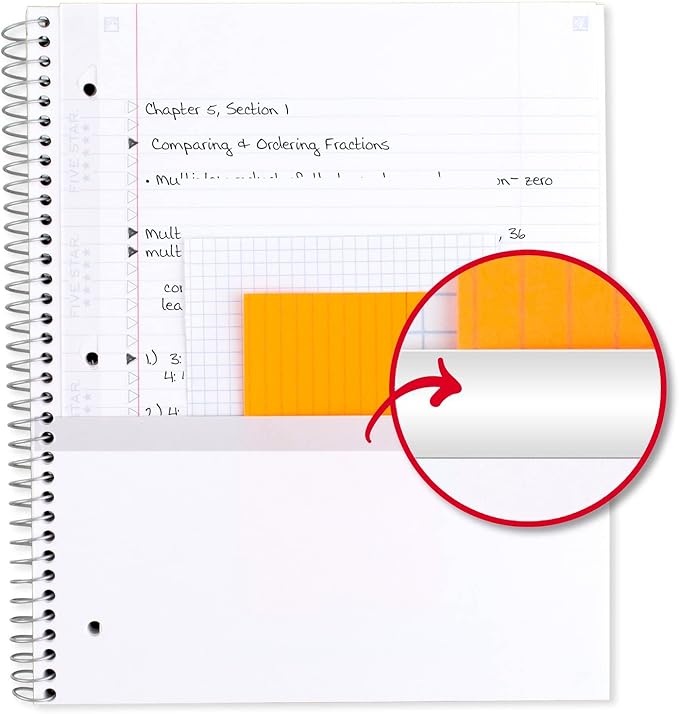 Five Star and National Wildlife Federation Spiral Notebook + Study App, 1 Subject, College Ruled Paper, 11" x 8-1/2", 80 Sheets, Forest Bear, 1 Count (820088FM)