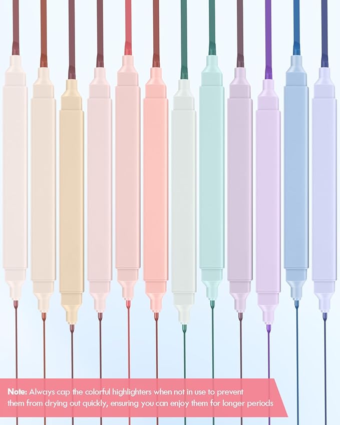 25PCS Aesthetic School Supplies with Big Capacity Pencil Case, 12pcs Bible Highlighters & 12pcs Colored Pens Set, No Bleed Pastel Highlighters Assorted Colors Pens for Bible Study Supplies (Green)