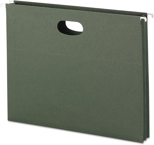 Smead Hanging File Pocket with Full-Height Gusset, 1-3/4" Expansion, Letter Size, Standard Green, 25 per Box (64218)