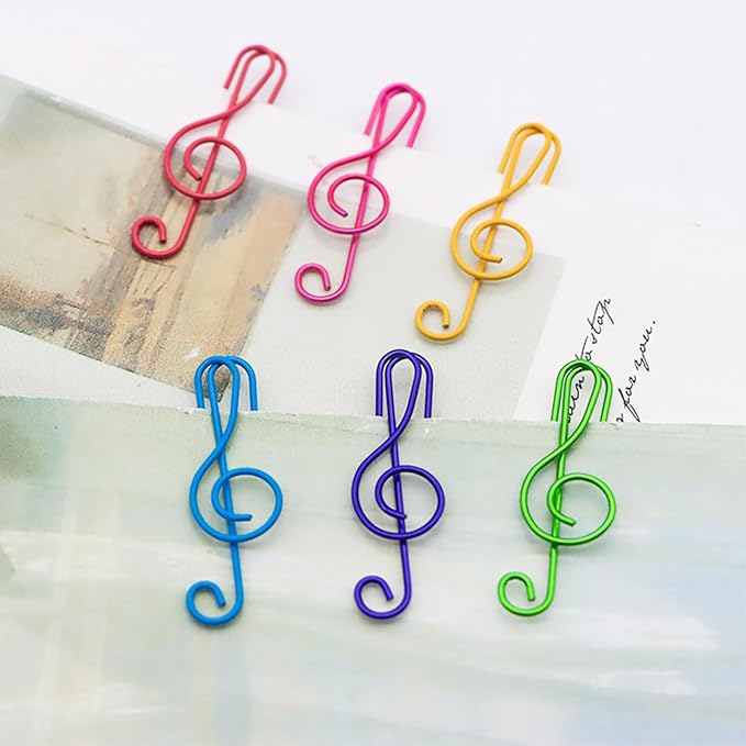 Large Paper Clips, 1.6 Inch, 40mm, 100 Pcs, Multicolored Note Shapes, Smooth & Durable, Suitable for Office School and Personal Use, Plastic Box Packaging
