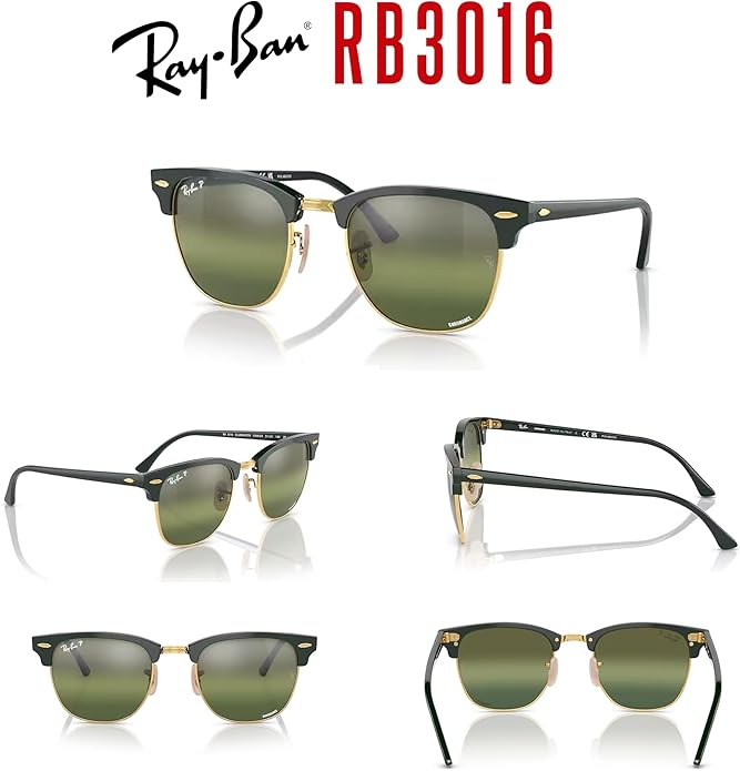 Ray-Ban RB3016 CLUBMASTER Sunglasses For Men For Women +BUNDLE with ACCESSORY EYEWEAR KIT