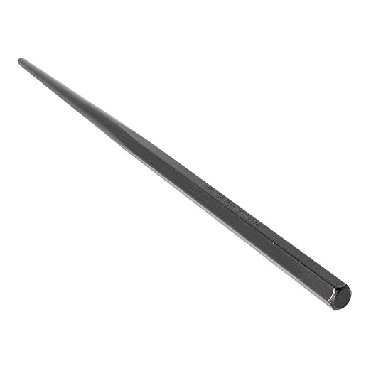 Mayhew Tools 22006 Extra-Long Aligning Line-Up Punch, 3/16" x 12", Black Oxide Finish
