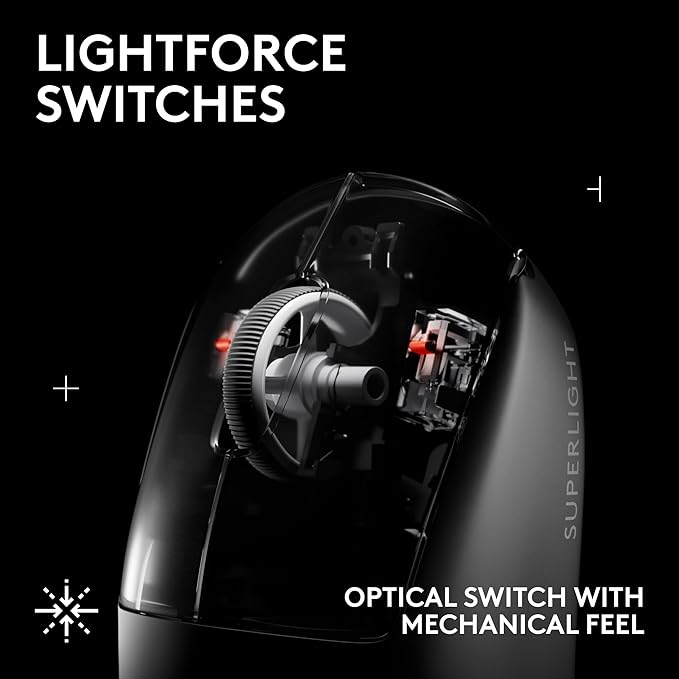 Logitech G PRO X Superlight 2 SE Wireless Gaming Mouse, 60 g pro-Grade Mouse with 5 programmable Buttons, 44K DPI Sensor, 888+ IPS, 1 kHz Report Rate, USB-C Charging for PC/Mac - Red