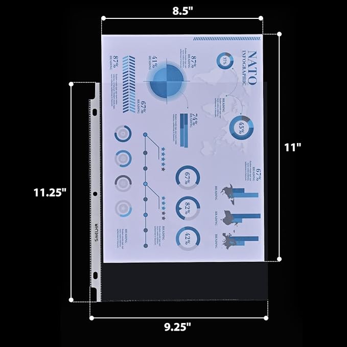 Sheet Protectors 100 Page,Page Protector 8.5" x 11" ，Upgraded Clear Plastic Page Protectors,for 3 Ring Binder, Top Loading Paper Protector with Reinforced Holes,Holds Multiple Sheets，Letter Size