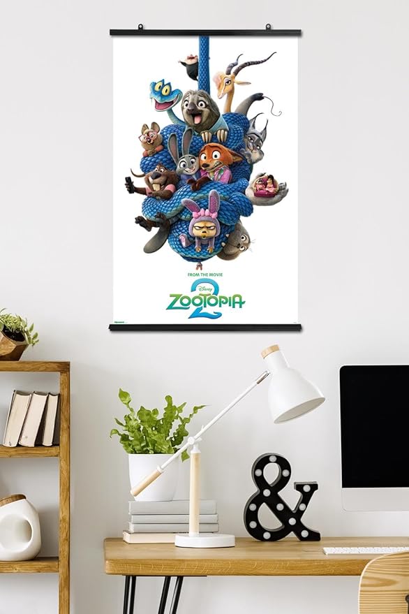 Disney Zootopia 2 (2025) - Group One Sheet Wall Poster, 34L" x 22.4W", Premium Poster & Clip Bundle