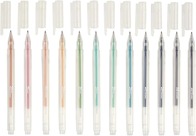 Erin Condren Colorful Gel Pens 12-Pack Rich Premium Ink. Writes Smoothly on Most Surfaces. Set of 12 Pens with 12 Ink Colors Perfect for Writing and Drawing