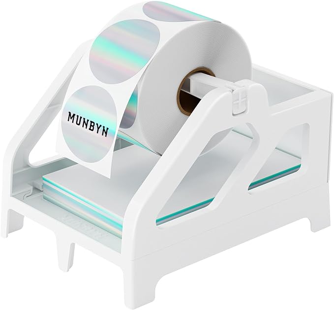 White Label Holder+4"x6" Direct Thermal Shipping Label 220 Labels/Roll+130B Bluetooth Thermal Label Printer