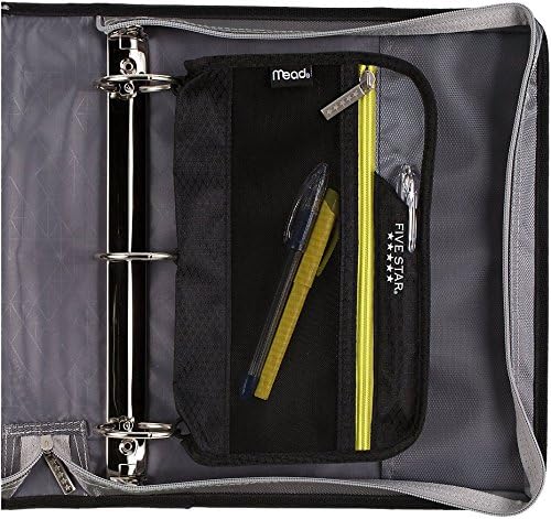 Xpanz Zipper Carrying Case, Pouch for Pencil, Pen, Supplies - Puncture , Black,Gray