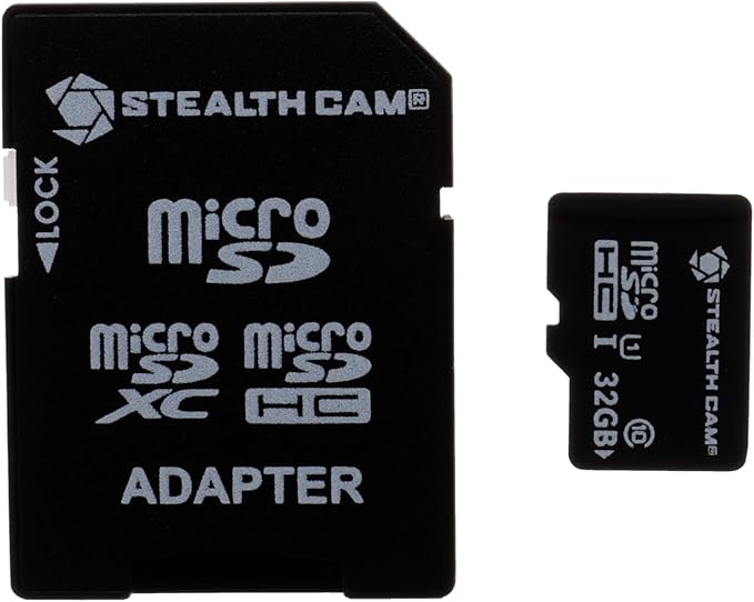 STEALTH CAM SD Card - High-Speed Data Transferring Storage Game Trail Hunting Scouting Photo Video Recording Cameras, SDHC 32GB MicroSD Memory Card