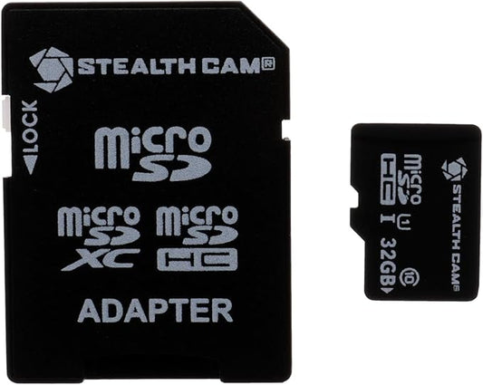 STEALTH CAM SD Card - High-Speed Data Transferring Storage Game Trail Hunting Scouting Photo Video Recording Cameras, SDHC 32GB MicroSD Memory Card