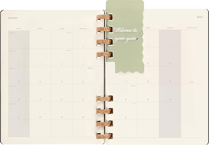 Moleskine 2024 Spiral Academic Planner, 12M, Extra Large, Black, Hard Cover (7.5 x 10)