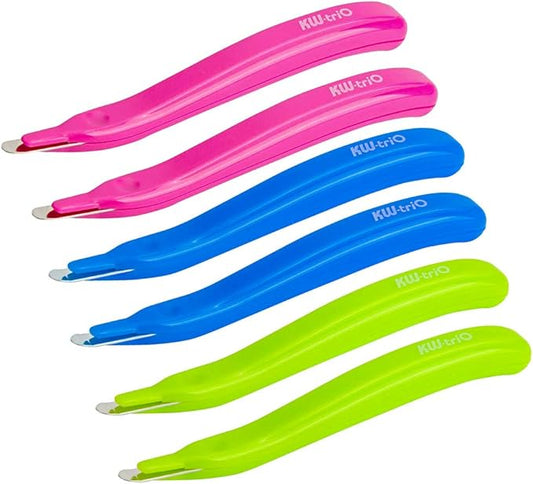 Staple Remover Professional Magnetic Easy Staple Removers Tool 6 PCS Blue Green Pink Multicolor Staple Puller Remover Staple Pullers for Office, School and Home