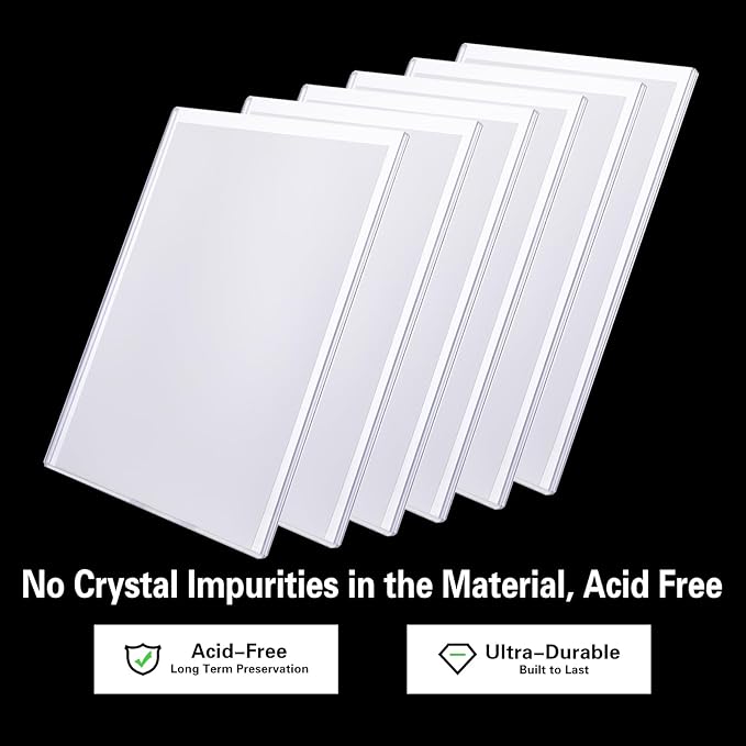 10ct Silver-Age Comic Book Toploaders - Crystal Clear Comic Book Top loaders, Premium PVC Comic Book Topload, Hard Plastic Comic Book Holders, Protection for Display, Storage, Collection