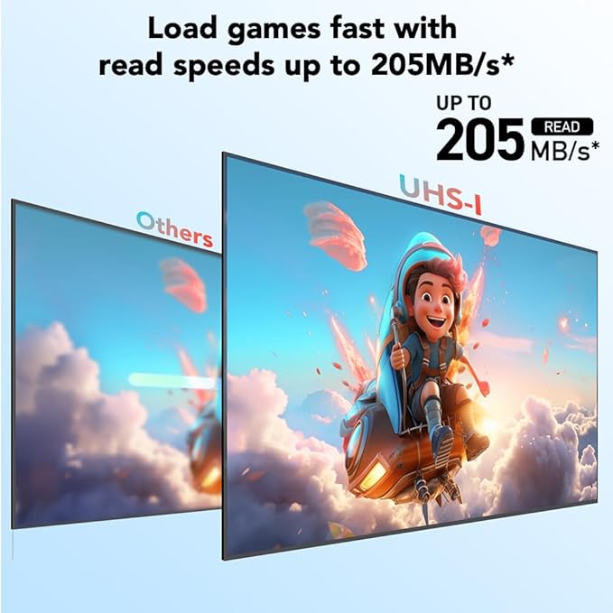 Lexar 1TB Play Micro SD Card, UHS-I, C10, U3, V30, A2, Full HD, 4K, Up to 205/140 MB/s microSDXC Memory Card, Expanded Storage for Nintendo-Switch 1, Gaming, Smartphones, Tablets (LMSPLAY001T-BNSNU)