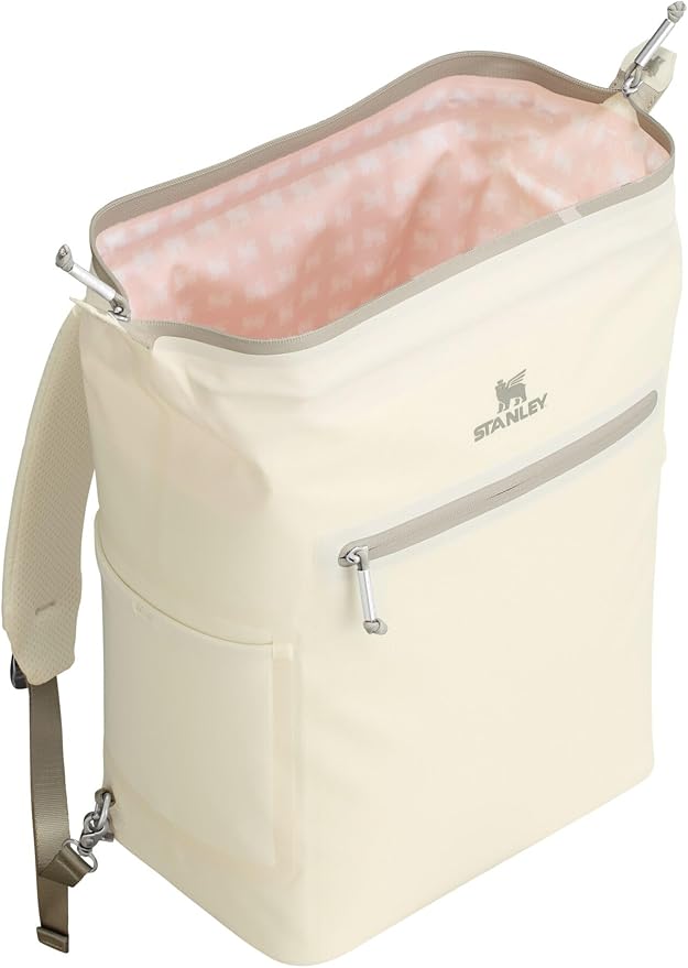 Stanley All Day Madeleine Backpack Soft Cooler 20 Can Cooler with Handle and Shoulder Straps Insulated Travel Bag with Zipper BPA-Free